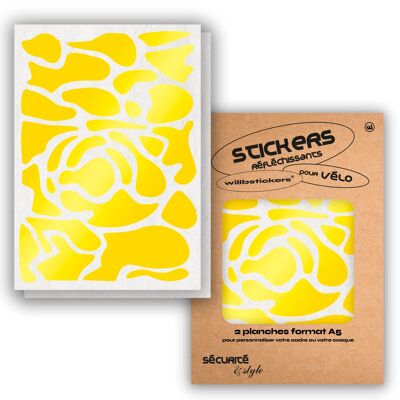 Sheets of reflective stickers format A5 Camo Yellow