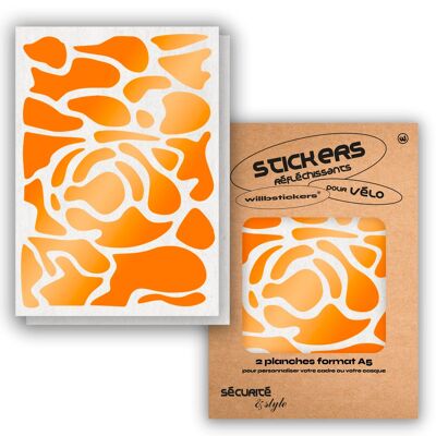 Planches de stickers réfléchissants format A5 Camo Orange