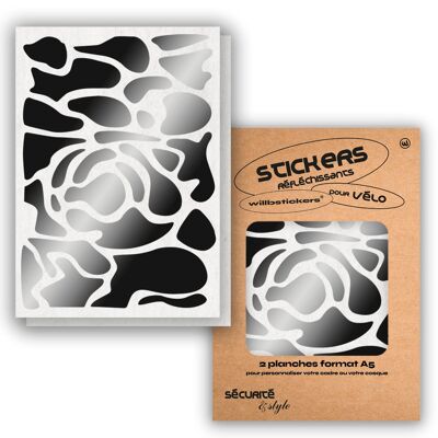 Sheets of reflective stickers format A5 Camo Black