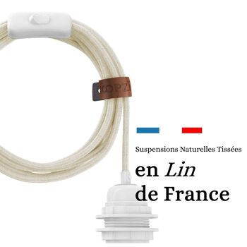 Ceiling light suspension 4.5m - Lin de France - White 2