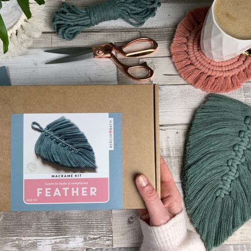 Macrame Feather Kit - Laurel Green