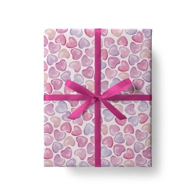 Wrapping Card - Hearts