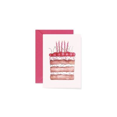 Greeting card - Cherry Cake