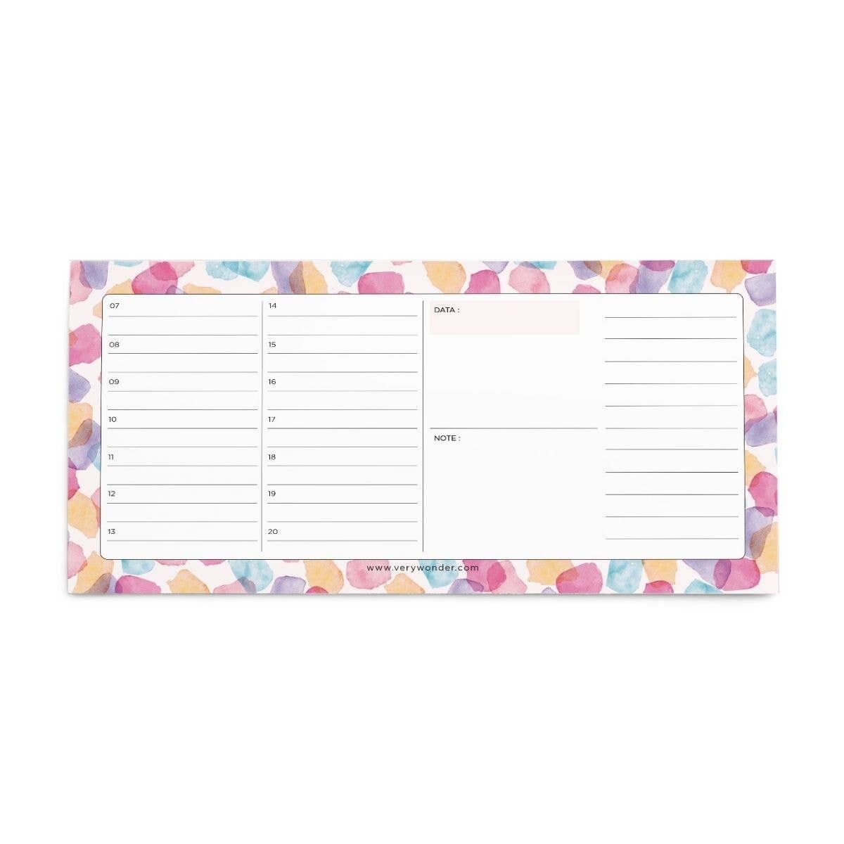 Planner da Tavolo Giornaliero Piccolo - Candy