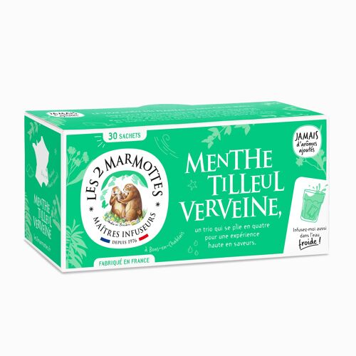 Infusion menthe, tilleul et verveine : Infusion & tisane verveine menthe