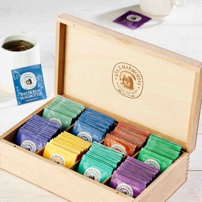 Herbal tea/infusion gift box: 8 SÉLECTION prestige gift box in Bois du Jura