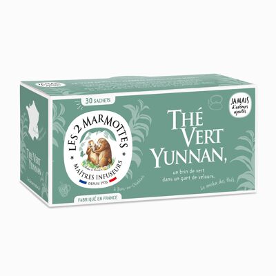 Organic green tea: organic YUNNAN green tea - les 2 Marmottes
