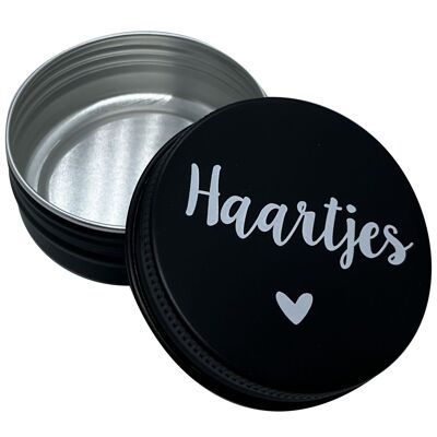 Hairlock box coeur noir