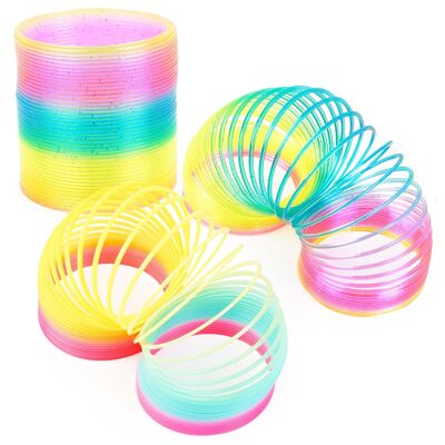 3 grandi giocattoli Magic Rainbow Spring Slinky per ragazzi e ragazze