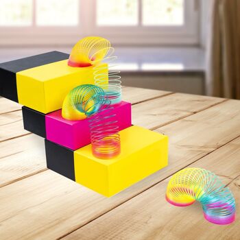 3 grands jouets Magic Rainbow Spring Slinky pour garçons et filles 3