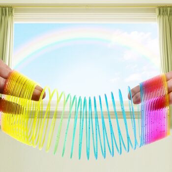 3 grands jouets Magic Rainbow Spring Slinky pour garçons et filles 4