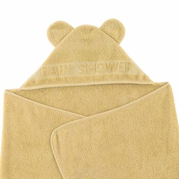 Cape de bain BabyShower jaune moutarde 2