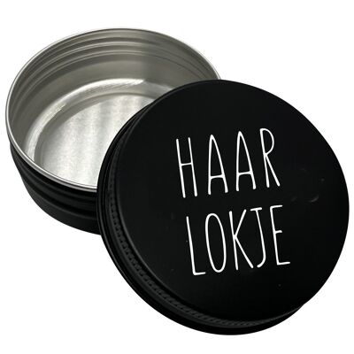 Haarlokdoosje zwart