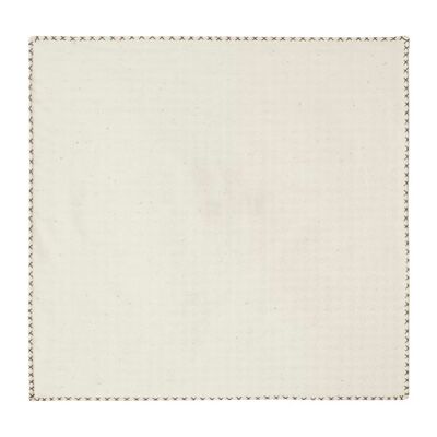 White houndstooth weave cotton pocket square