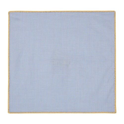 Pale blue zig-zag weave cotton poplin square