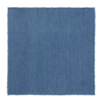 TASCA QUADRATA DENIM CHAMBRAY COTONE RICAMATO