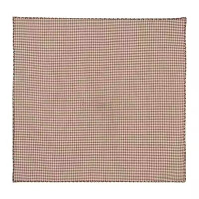 Tobacco brown check cotton pocket square