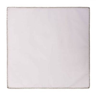 White and green cotton punto quadro pocket square