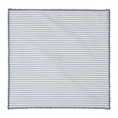 Striped indigo cotton poplin pocket square