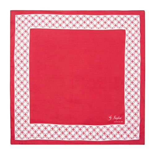 Red cotton foulard myland pocket square