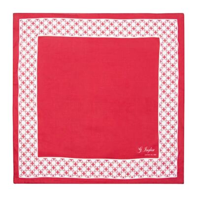 Red cotton foulard myland pocket square
