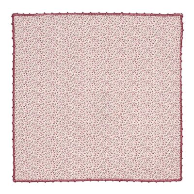 Pink liberty print cotton poplin pocket square