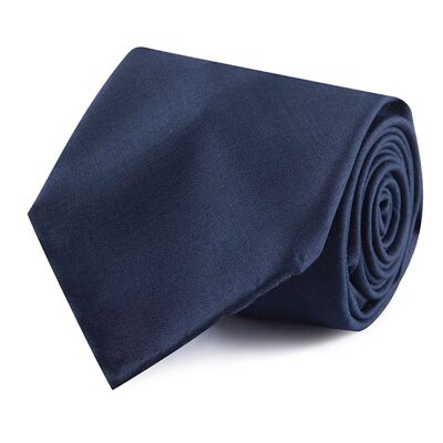 Navy wool 10-fold tie
