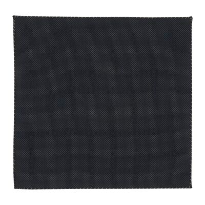 Navy pin dot cotton poplin pocket square