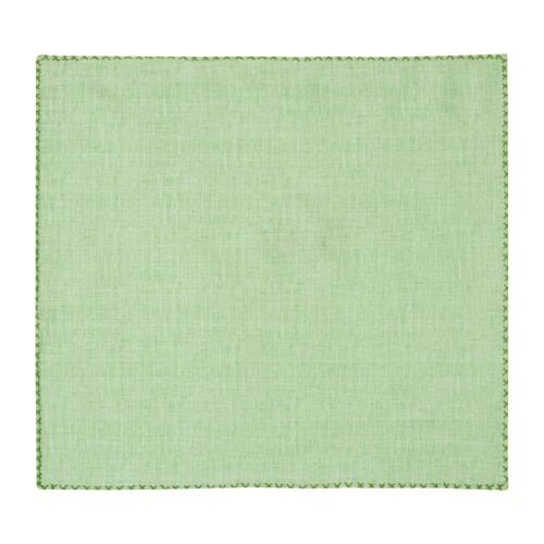 Pale green cotton poplin pocket square