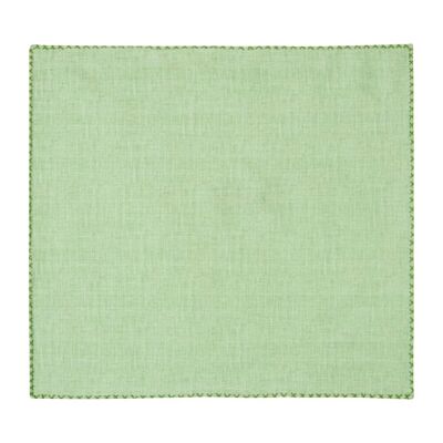 Pale green cotton poplin pocket square