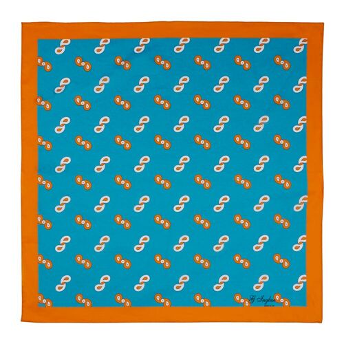 Orange paisley svizzero voile pocket square