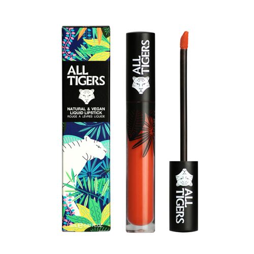 Rouge à lèvres liquide mat vegan et naturel 785 ORANGE CORAIL "HEAR ME ROAR"