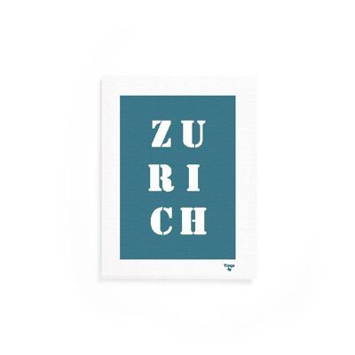 Affiche "Zurich" bleue