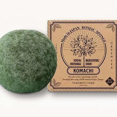 Organic Konjac sponge with matcha