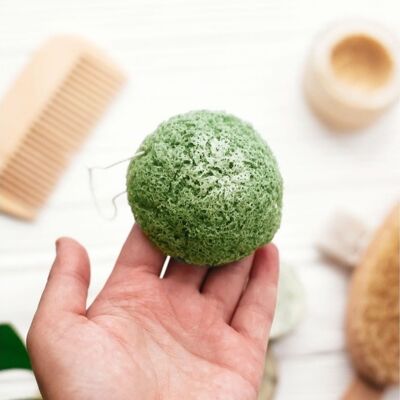 Bizcocho de Konjac orgánico con matcha