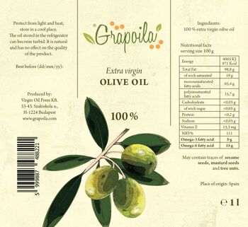 Grapoila Huile d'Olive 11,2x20 cm 2