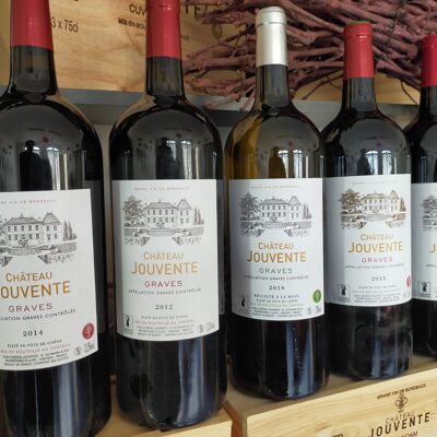 Bordeaux wines - Château Jouvente (AOC Graves) in variegated magnums!