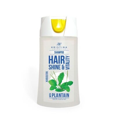 Hair Shampoo for Shine and Vitality - with Plantain, 200 ml