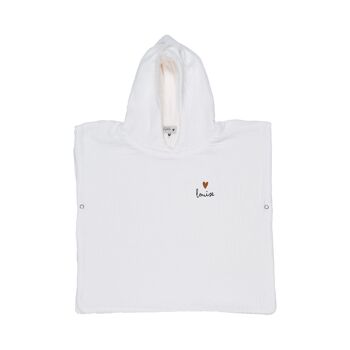 Poncho en gaze de coton blanc écru Taille 1 1