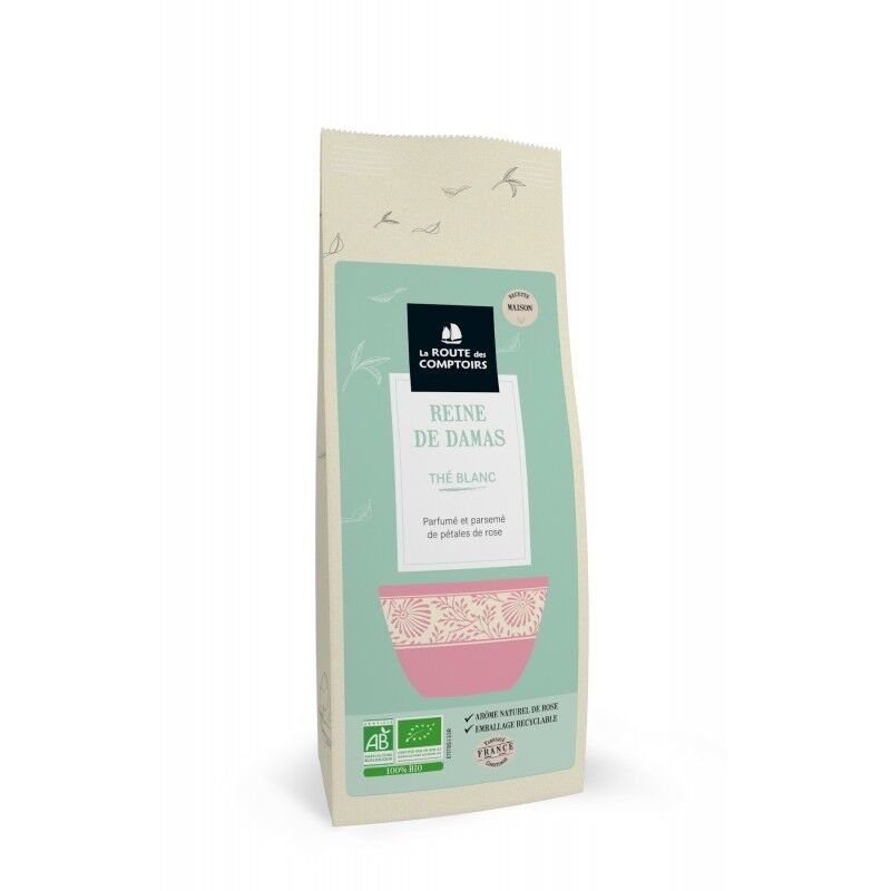 Tè bianco REGINA DI DAMASCO - Tè bianco con petali di rosa - 50g