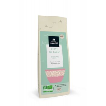 Thé blanc REINE DE DAMAS - Thé blanc avec des pétales de rose - 50g 1