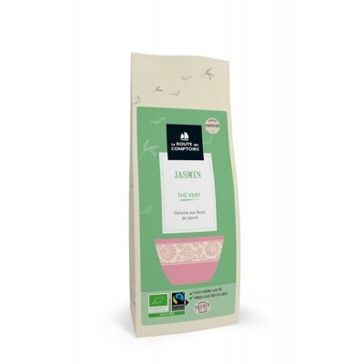 Tè verde FAIR TRADE JASMIN - Tè verde con fiori di gelsomino - Busta da 100g