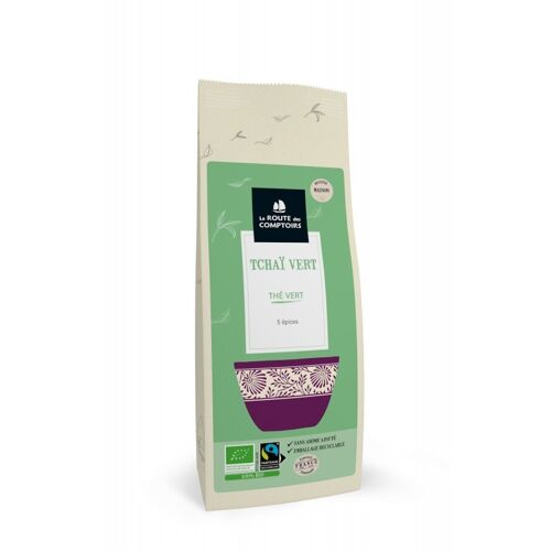 Thé Vert TCHAÏ VERT - Epices indiennes - Sachet 100g