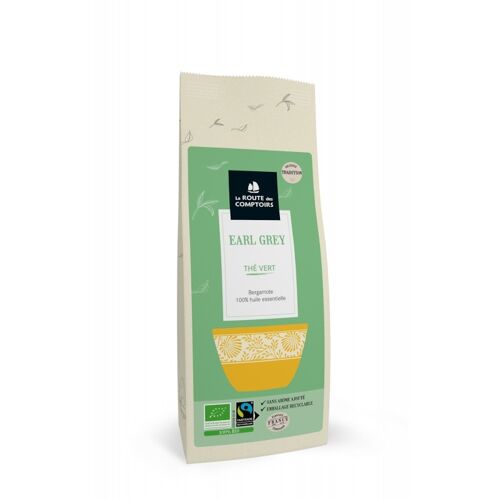 Thé Vert EARL GREY - Bergamote - Sachet 100g