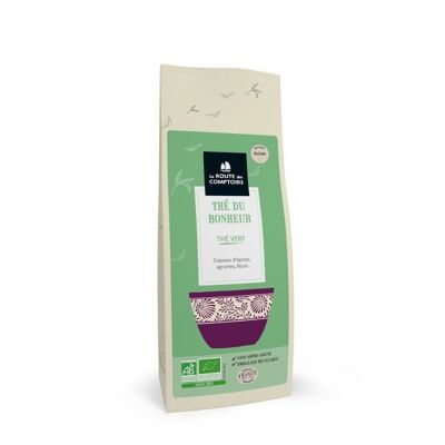 THÉ DU BONHEUR té verde - Virutas de especias, cítricos, flores - Bolsa de 100 g