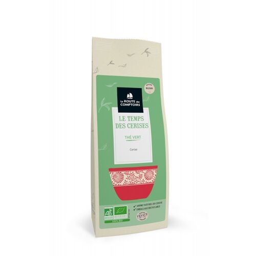 Thé Vert LE TEMPS DES CERISES - Cerise griotte - Sachet 100g