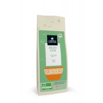 Thé vert DÉLICE D'ÉTÉ - Pêche, abricot - Sachet 100g