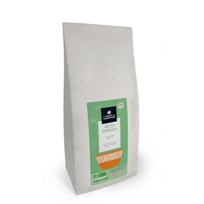 ETERNAL DREAMS green tea - Grated coconut, pieces of apricot - Bulk 1 kg