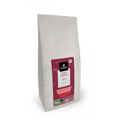 Black Tea PERLE D'AMOUR - Scented and sprinkled with rose - Bulk 1 Kg