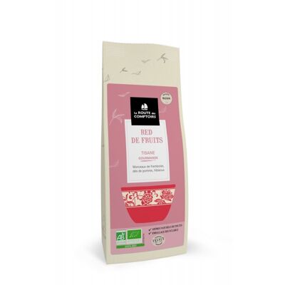RED DE FRUITS herbal tea - Diced apple, raspberry, hibiscus - 100g bag